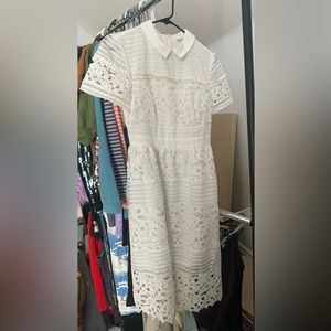 Size small Lace & Mesh brand white and cream dress, perfect for engagement pics